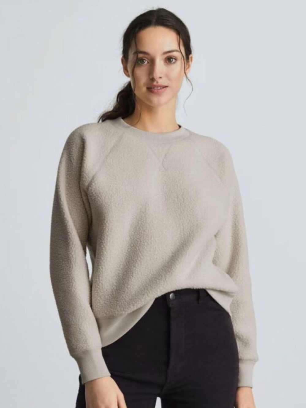Everlane Women's Crewneck Sweater in Light Taupe